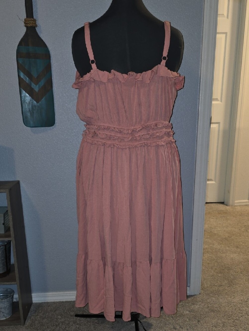 torrid Rose Pink Ruffle Midi Dress - Picture 2 of 2